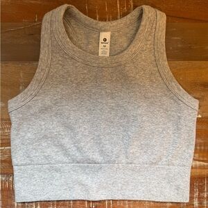 90 Degree By Reflex Heather Gray Crop Top